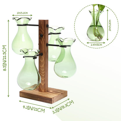 Plants Propagation Stations Bulb Glass Propagation Birthday Gift for Women Garden Plant Lovers - 4 Bulb