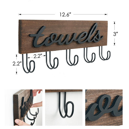 Mkono Key Holder for Wall Decorative with 7 Hooks, Wall Mounted Keys Hanger Organizer Rustic Wood Hanging Key Hooks Home Decor Farmhouse Entryway, Hallway, Office