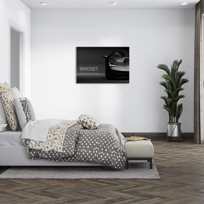 Motivational Canvas Wall Art Lamborghini Posters Prints Entrepreneur Bundle Set 1 Pieces Mindset Is Everything Canvas Wall Art Decorations for Office Bedroom (12" W x 18" H)