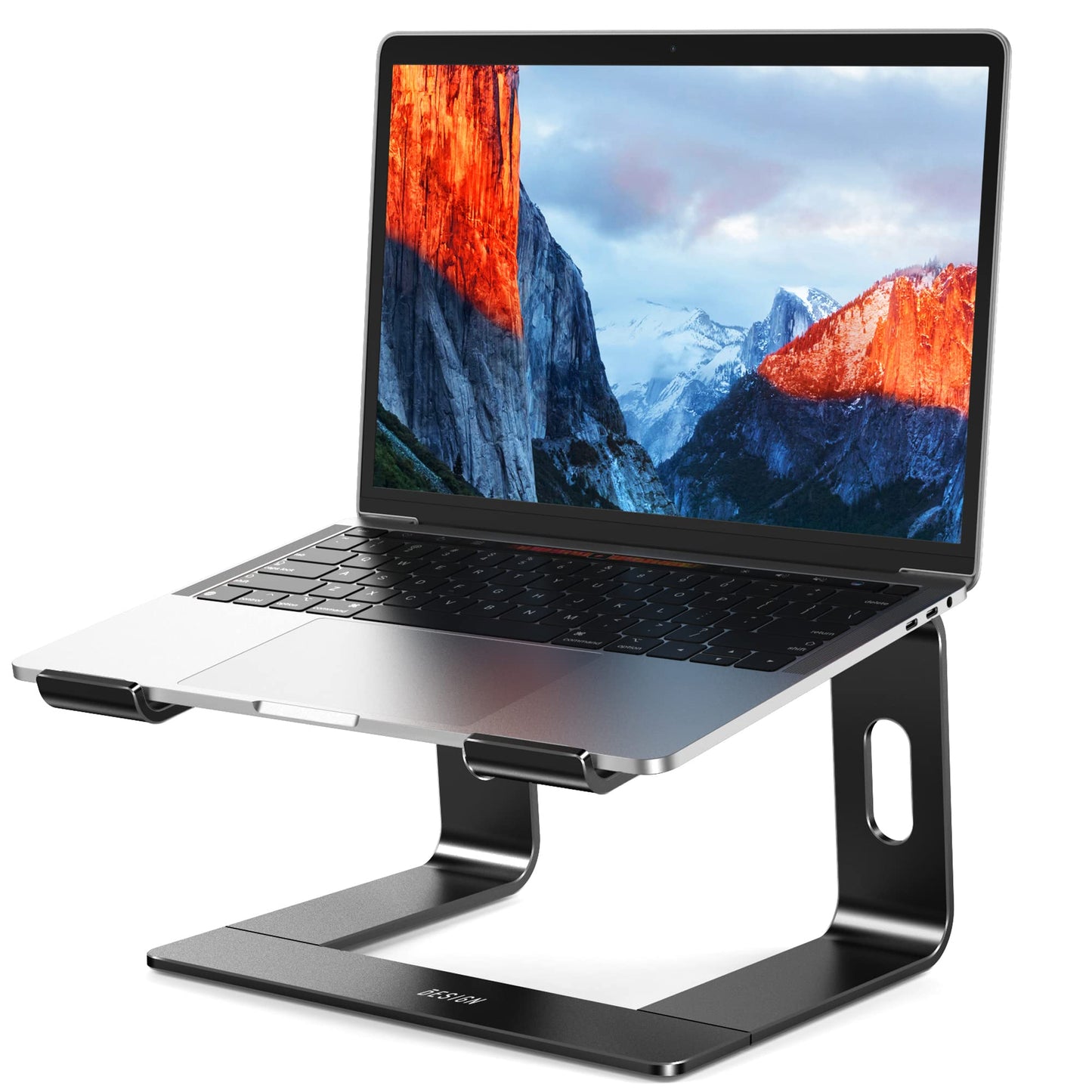 BESIGN LS03 Aluminum Laptop Stand, Ergonomic Detachable Computer Stand, Notebook Riser, Laptop Mount Compatible with Air, Pro, Dell, HP, Lenovo More 10-15.6" Laptops, Black