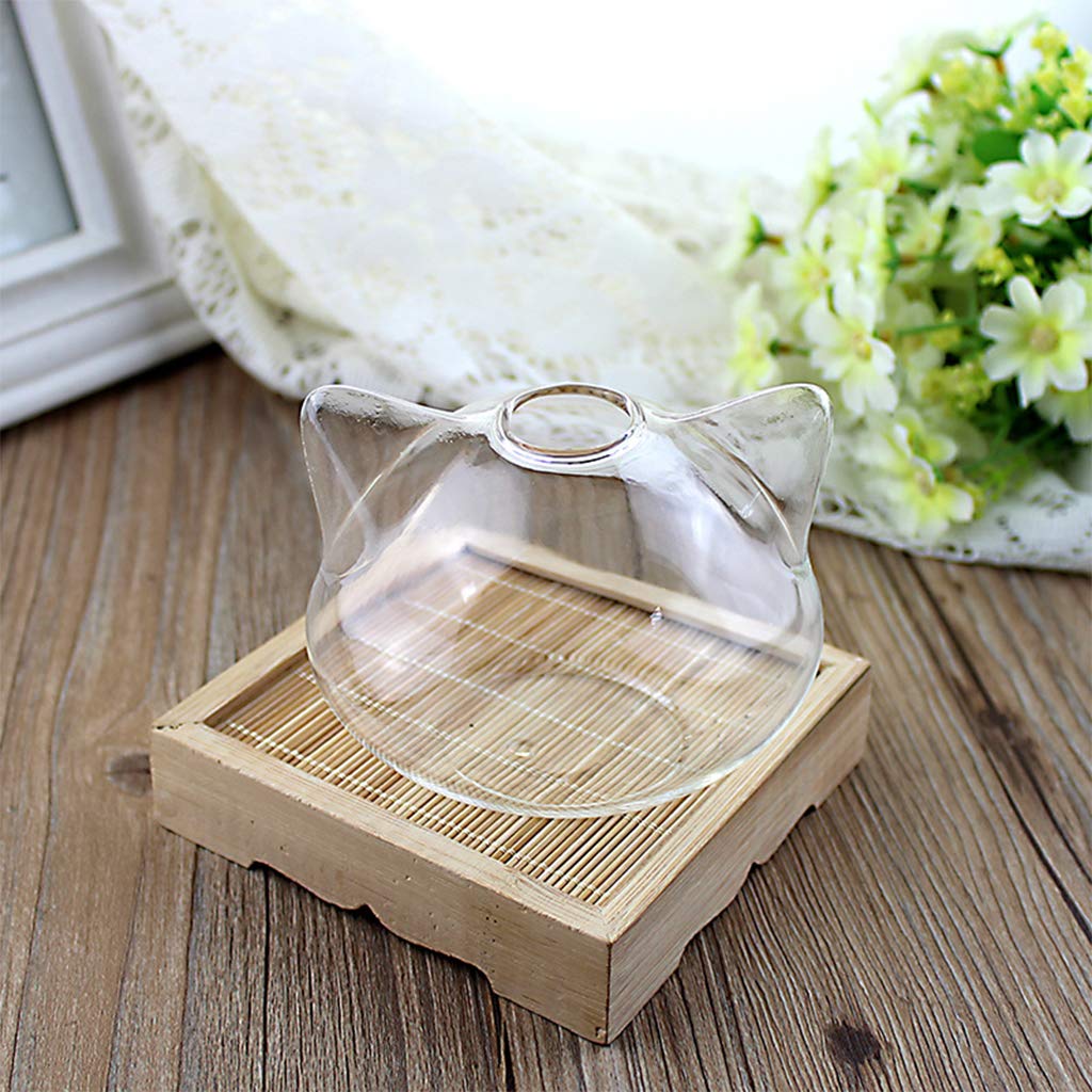 Clear Cute Cats Shaped Glass Desktop Decorative Plant Terrarium Flower Vase Bottle Holder Home Decorative Flower Bott Hydroponic Vase