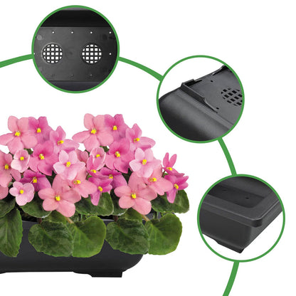 HYDDNice 8Pcs 8.9" Large Plastic Bonsai Training Pots Flower Plant Retro Style Square Nursery Pots
