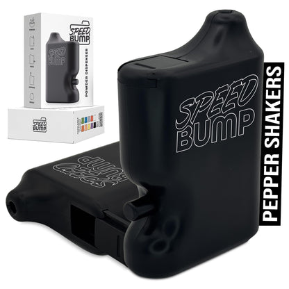 Portable Pepper Shaker (Black) - Versatile Seasoning Set, Multi Functional Salt Dispenser Spice Shakers for Easy Use - Convenient & Durable Plastic Salt and Pepper Dispenser for Fine Spices