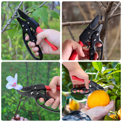 MEPEREZ Premium German-Made Pruning Shears – Ergonomic, Heavy-Duty Hand Pruners Designed for Precision Cutting of Plants; Ideal for Gardeners and Individuals with Arthritis or Reduced Hand Strength