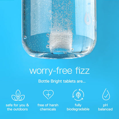 Bottle Bright - Clean Stainless Steel, Thermos, Tumbler, Insulated and Reusable Water Bottles – Cleaning Tablets are Easy and Safe to Use