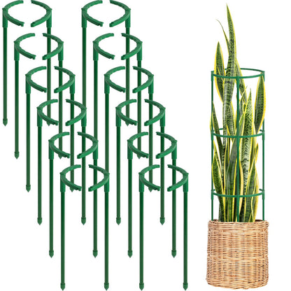 24Pcs Plant Support Stakes, Half Round Plant Stakes for Indoor Plants, Stackable Garden Flower Support, Plant Cages for Tomato,Monstera, Peony, Hydrangea, Climbing Plants