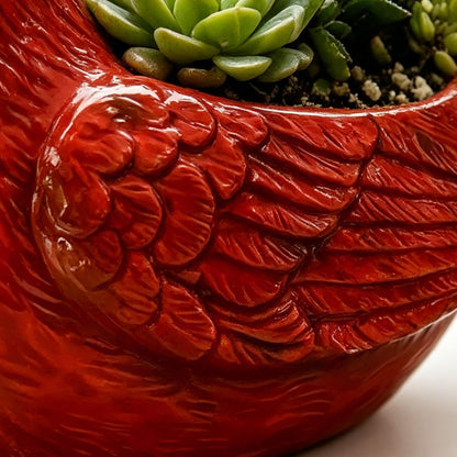 Outdoor Flower Pots - Resin Bird Shape Decorative Planter, Small Indoor Garden Container | Cute Plant Holder, Compact Seedling Growing Pot for Garden Patio Porch Pathway Home Office Farm