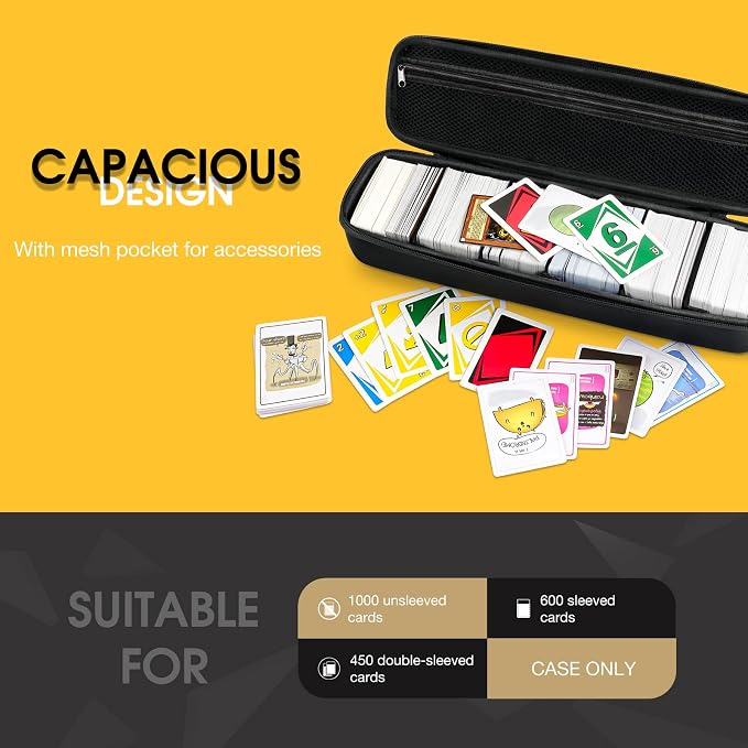 ProCase Trading Card Storage Case with 5 Dividers, Carrying Case Store 1200 Cards Durable Playing Card Game Travel Box Top Loader for MTG, Cards Against Humanity and Board Game
