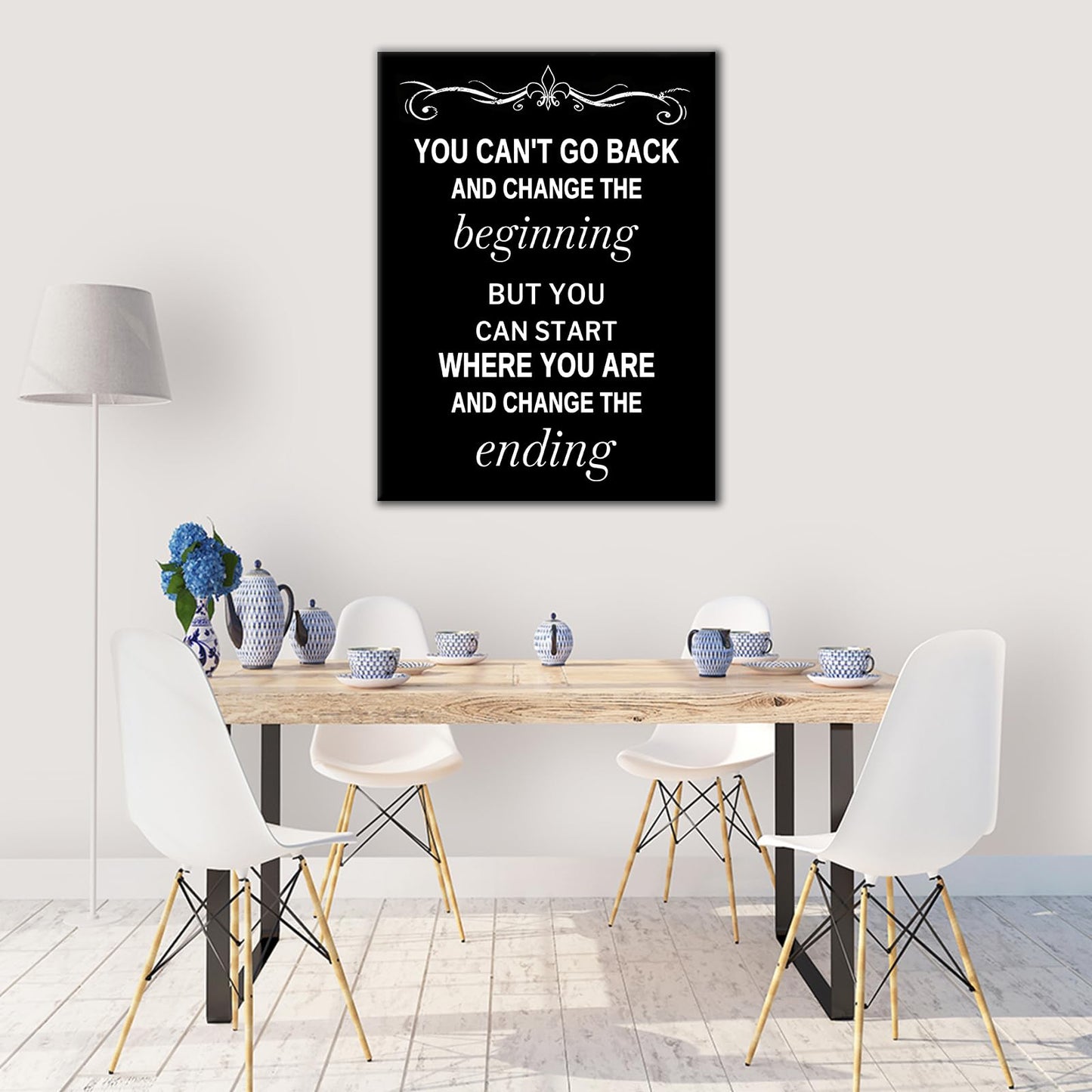 DINGFUN Motivational Office Wall Decor Inspirational Poster Wall Art Inspiring Success Quotes for Home Positive Theme Picture Painting Artwork for Bedroom Workplace Gym Ready to Hang [18''Wx24''H]