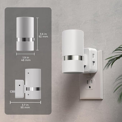 L LOHAS LED Night Lights Plug into Wall, Plug in Night Light with Light Sensor, Dimmable 0-100LM, Soft White 3000K, Wall Sconce-Style Design Night Light for Bedroom, Hallway, Stairs, 2 Pack