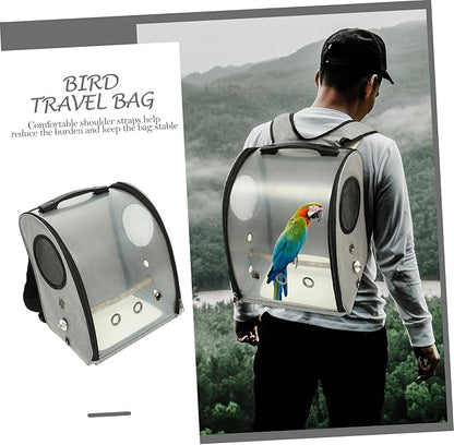 Milisten Portable Parrot Bag Wear-Resistant Bird Travel Carrier with Perch Breathable Design for Hiking Shopping and Travel Comfortable and Backpack for Birds