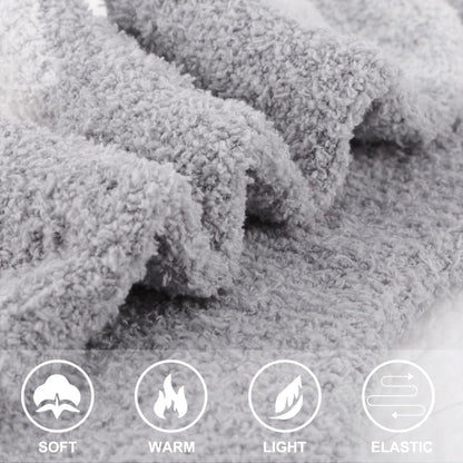 Horuru Fuzzy Socks for Women Fluffy Cozy Slipper Socks Fall Halloween Christmas Gifts Pumpkin Slippers