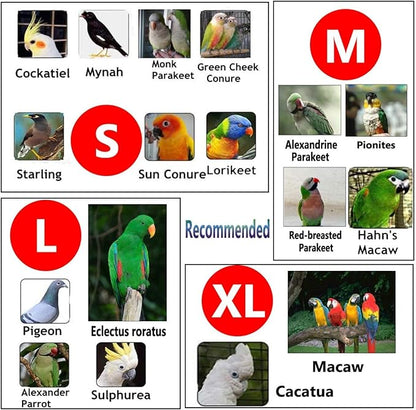 QBLEEV 2 Pack Bird Diapers, Cockatiel Tuxedo Flight Suite, Reusable Parrot Nappy Clothes Costume for Wedding Party Birthday Cosplay Photo, Pigeon Pants Urine Wet Suit for Conure Macaw Budgies Parakeet