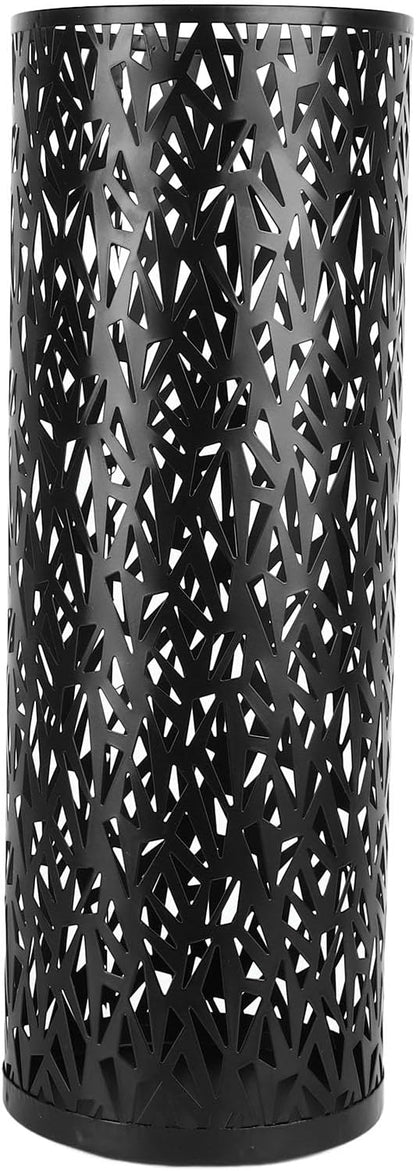 Umbrella Stand Rack for Entryway Metal Hollowed Freestanding Round Umbrella Holder Organizer Bin for Home Hotel Office Decor (Medium)