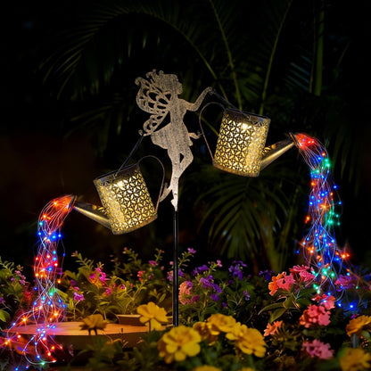 SRNPMIU Solar Watering Can Light - Solar Yard Decorations Outdoor,Garden Decor Lights for Yard,IP65 Waterproof Hanging Lantern Lights,Outside Garden Flower Bed Decor Light for Moms Birthday 2PCS