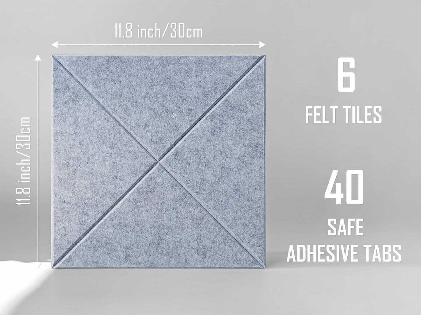 Cork Board 24 x36 Alternative - 6 Pack Felt Wall Tiles with Safe Removable Adhesive Tabs, Cork Boards for Walls Cork Board for Home Office Pin Board Tack Board - Blue Marble
