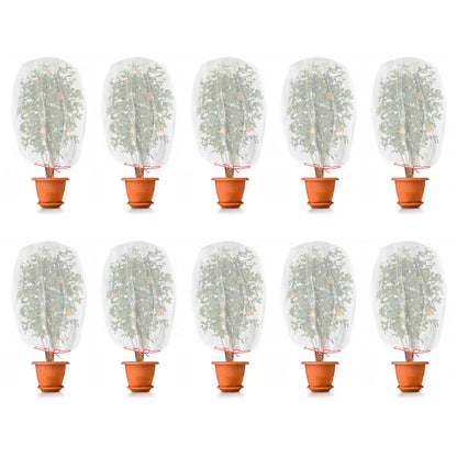 Kikhope 10 Pcs Garden Mesh Netting - 29"x21" Insect Bird Netting Pest Barrier Bags with Drawstring -Plant Fruit Protection Bag for Fruit Trees & Tomato Plants, Blocks Birds, Squirrels & Insects