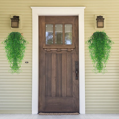 RECUTMS 4Pcs Artificial Hanging Plants Faux Hanging Greenery Ivy Decor Artificial Hanging Vines Plastic Plants for Indoor Outdoor Wall Home Garden Wedding Party Decor(Green 4P)