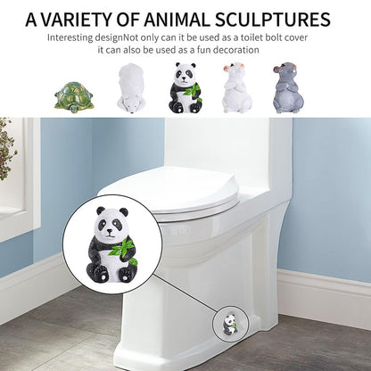 Toilet Bolt Caps,2PCS Toilet Bolt Covers Decorative，Resin cute funny Toilet Screw Cover Caps,Toilet Caps for Bottom of Toilet Easy Installation Toilet Replacement Parts (C)