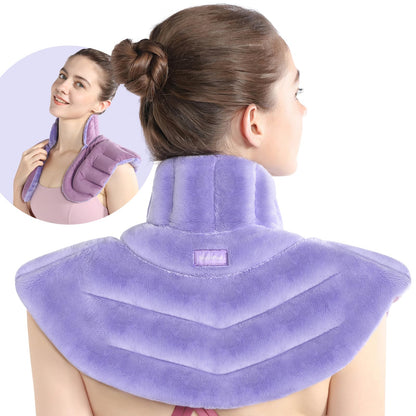 SuzziPad Microwave Heating Pad for Neck and Shoulders, Weighted Shoulder Wrap to Reduce Discomfort, Heated Wraps with Herbal Aromatherapy, Moist Heat Warmer Hot & Cold Compress