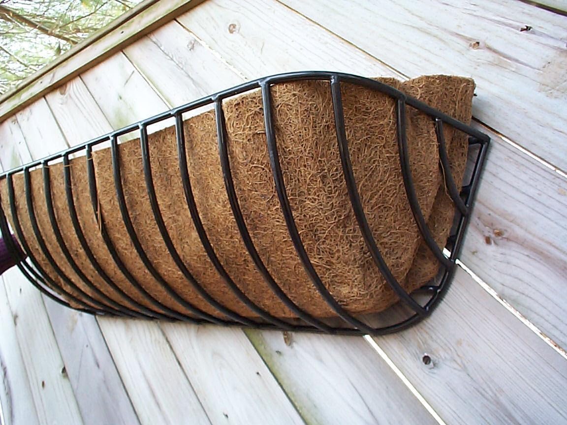 RAYRONGLY Pack of 1 PCS 55 Inch Trough Coco Fiber Replacement Liner, Pre-Formed Window Basket Coco Liner, Natural Coconut Coir Planter for Wall Hanging Basket, Window Box, Flower Pot, Fence, Railing
