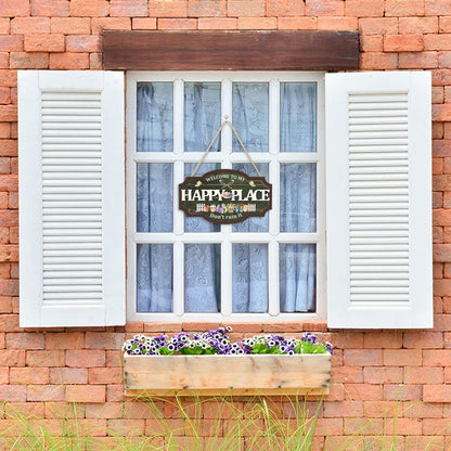 HOURIA 3D Welcome to My Happy Place Don't Ruin it Sign for Patio Yard Garden Decor,Funny Garden Signs for Outside,Gardening Gifts for Gardeners Women Men,Plant Lover Gifts