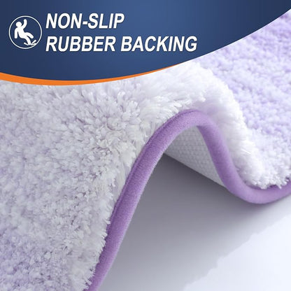 OLANLY Large Bathroom Rugs Mat 45x27, Extra Soft Absorbent Microfiber Bath Rug, Rubber Backing, Quick Dry, Washable Bath Mats for Bathroom Floor, Tub and Shower, Home Decor Accessories, Light Purple