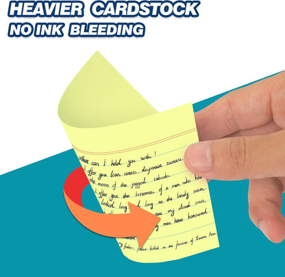 Chell Extra Heavyweight Index Cards 3x5 Inch, No Bleed-Through, 200 Count, Ruled Front and Blank Back, 80 lb. Cover Weight, Pastel Colors