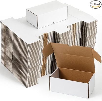 Yexiya 100 Pcs 400 Count Trading Card Storage Box Cardboard Baseball Card Storage Box Collectible Cases for Sports Gaming Cardboard Game Collecting Holder Supplies (White)