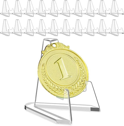 Reastar Card Display Stand, 20 Pack Small Easel Stand, Acrylic Picture Holder Stands, for Challenge Coin Graded Card Sports Card Trading Card PSA Card Baseball Card (2.2 Inch Tall)