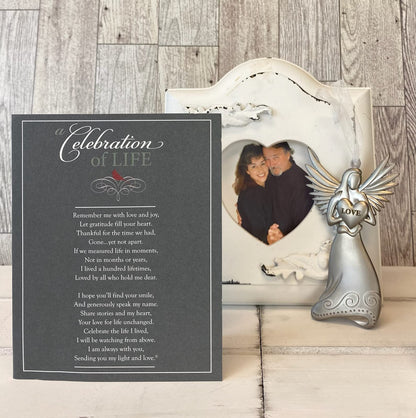 Memorial/Remembrance Angel Ornament with Celebration of Life Poem-Sympathy Gift for Loss of Loved One/Memorial Ornament in Memory of Lost Loved Ones/Bereavement Gift for Loss of Mom/Dad/Sibling/Friend