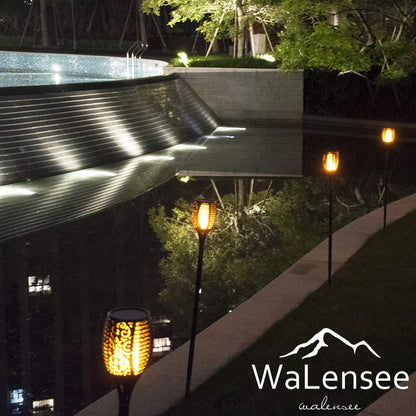 Walensee Solar Lights Outdoor Upgraded 43"(1 PACK) 96 LED Waterproof Flickering Flames Torch Lights Outdoor Solar Spotlights Landscape Decoration Lighting Dusk to Dawn Auto On/Off Security Torch Light
