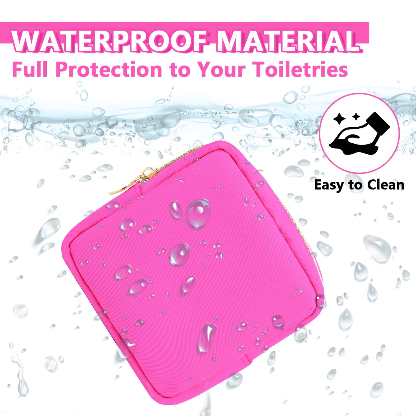 UIXIZQ 6 Pcs Waterproof Mini Makeup Bag Pouch for Purse,Small Cosmetic Travel Bag Pouch Nylon Toiletry Organizers Bag for Women Girls,Cute Mini Zipper Preppy Coin Purse for School Work Camping Travel