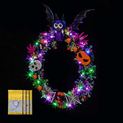 BRICKSHINING LED Lighting Compatible with Lego 40825 Halloween Wreath - JUST Lights,Light Kit Compatible with Lego 40825,NOT Included The Model Set