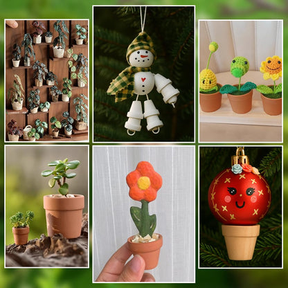 PH PandaHall 20pcs Mini Wood Flower Pots 1x1.1 Inch Natural Wooden Flower Pots Burlywood Rustic Planters for Home Decor Christmas Birthday Gifts Plant Lovers Crafting DIY Projects