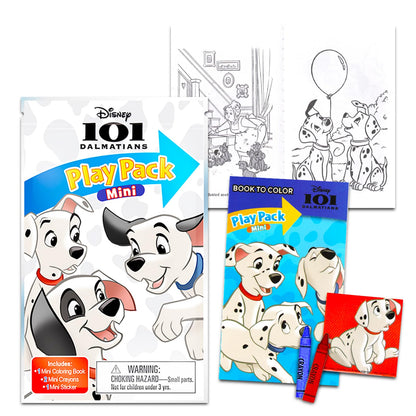 Disney 101 Dalmatians Mini Party Favors Set for Kids - Bundle with 24 Mini 101 Dalmatians Grab n Go Play Packs with Coloring Pages, Stickers and More (101 Dalmatians Birthday Party Supplies)