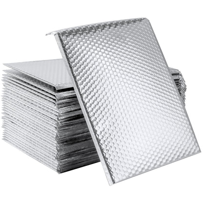 GINLANK 30 PCS 11.4 x 14 Inch Bubble Mailers, Silver Padded Mailing Envelopes, Practical Self Seal Aluminum Film Shipping Envelopes for Packing, Mailing