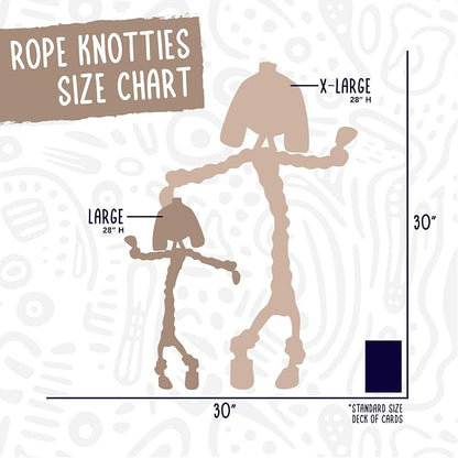 HuggleHounds Durable, All-Natrual Rope Knotties, Dog Toy
