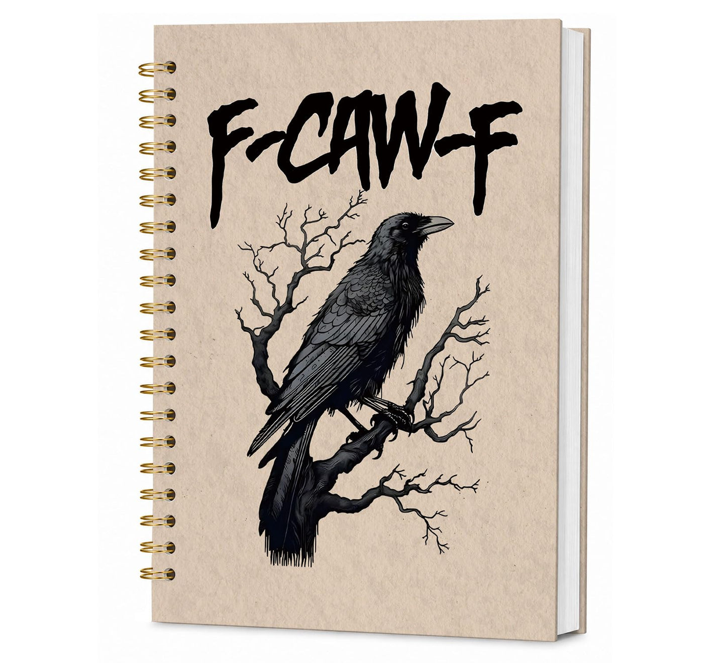KDHTY Vintage Crow Notebook,Goth School Office supplies,Gothic Notebook Planner for Men,Black Gothic Notebook Spiral Journal Goth Gifts for Women,Back To School,5.5 x 8.3