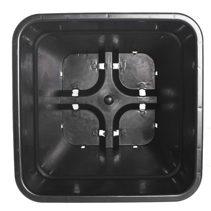 TINVHY 10-Pack 5 Gallon Square Plant Nursery Pot Grow Pots Black Nursery Container