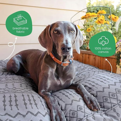 Molly Mutt Wild World Dog Bed Duvet Cover, 100% Cotton Canvas Cover for Dog, Puppy, or Cat Bed, Durable, Washable, and Free of Harmful Chemicals, Huge, 36"x45"x5"