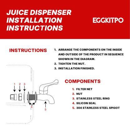 EGGKITPO 2 Pack 1.5 Gallon Drink Dispensers for Parties Hosting Wedding Beverage Dispenser with Wood Stand and Spigot, BPA-Free Polycarbonate Lemonade Container for Halloween Home Buffet Iced Tea
