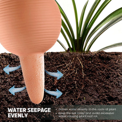 Plant Watering Globes Set of 4, 14oz Terracotta Self-Watering Globes for PottedPlants, Watering Planter Insert Bulbs with Cork Stoppers, Automatic Watering Spikes for Indoor&Outdoor Plants, Orange