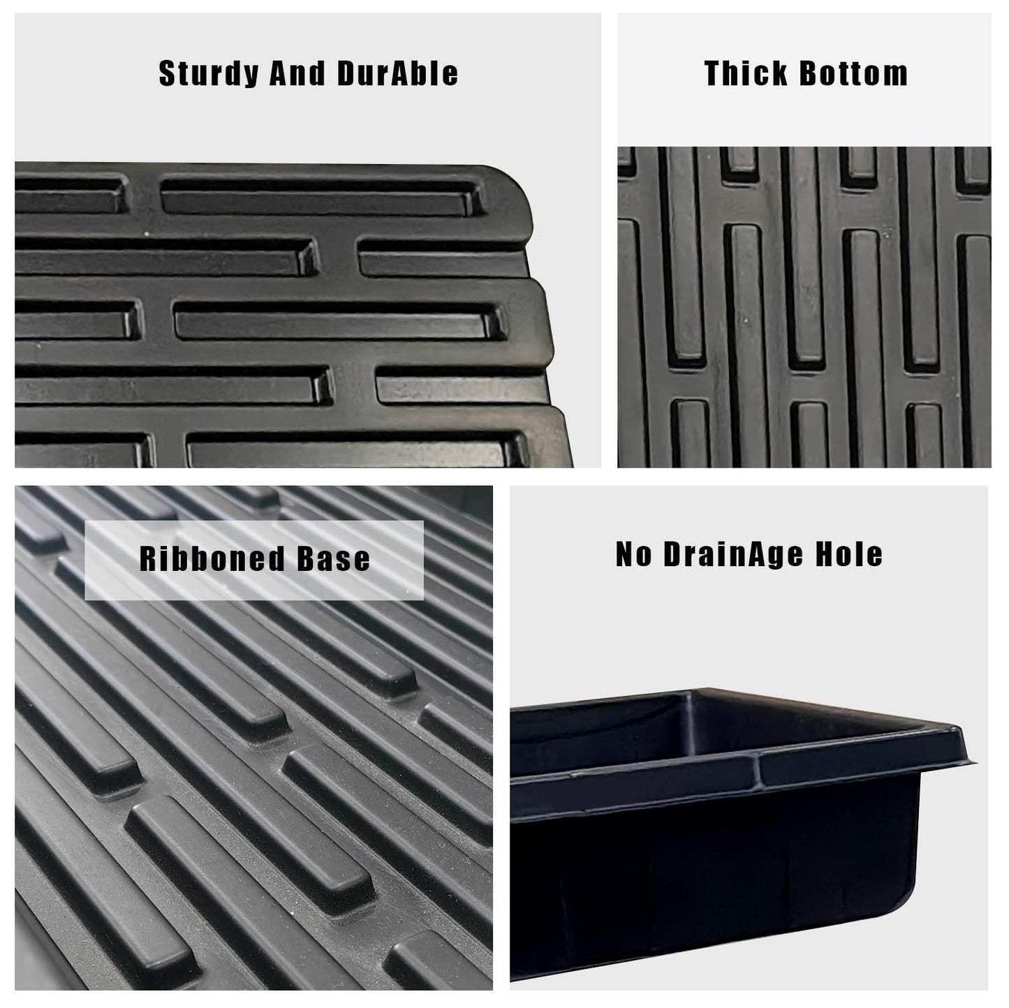 RooTrimmer 10 Pack 1020 Trays with 6.3inch High Humidity Domes, Thick and Heavy Duty Seed Starting Trays, Extra Strength Seed Starter Covers with 2 Adjustable Vents-