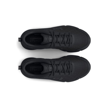 Under Armour Men's Charged Assert 10 Running Shoe, (002) Black/Black/Black, 14 XX-Wide