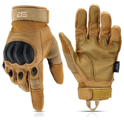 Glove Station Hand Protective Gloves for Men - Touchscreen Motorcycle Riding Gloves for Airsoft, Hiking & Outdoor Work - Tan, XX-Large