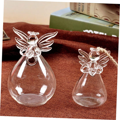 BESTOYARD 4 Pcs Transparent Terrarium Container Floor Shelf Bulk Flower Pots Table Decorations Plant Wall Hanger Angel Terrarium Holder Flower Vases Decorative Cooker Dome Glass Wall Hanging