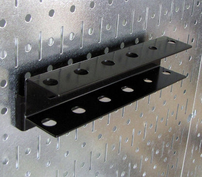 Wall Control Screwdriver Holder Bracket Slotted Metal Pegboard Accessory Slotted Tool Board - Black