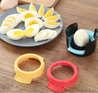 Egg Slicer, 3-In-1 Stainless Wire Egg Slicer, Suitable for Hard Boiled Eggs, Soft Fruit, Cutting out Regular and Beautiful Shapes