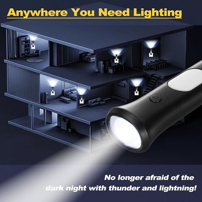 ROSSEX 4 in 1 Emergency Lights for Home Power Failure,Rechargeable LED Flashlight Plug in Wall, Automatic Turn-On Power Outage Night Light Flashlight for Hurricane Preparedness Items